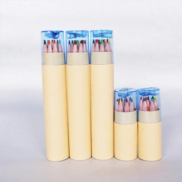 Color pencil in the paper tube
