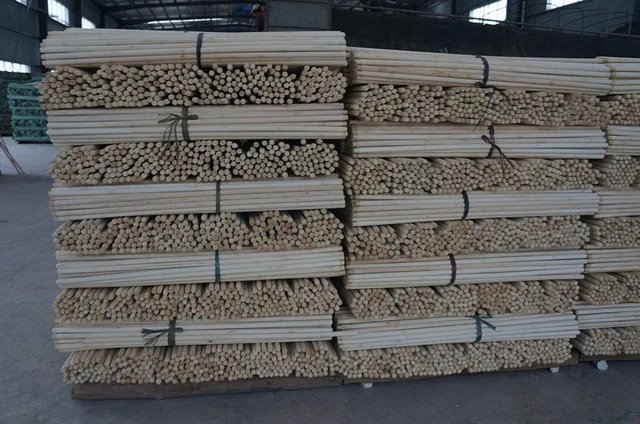 Wooden mop handles