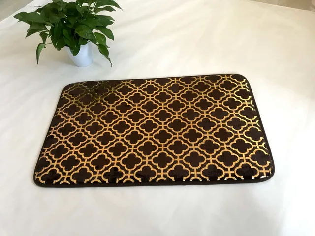 Foil gold bathroom mat/ door mat