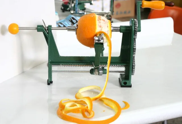 Orange citrus fruit peeler