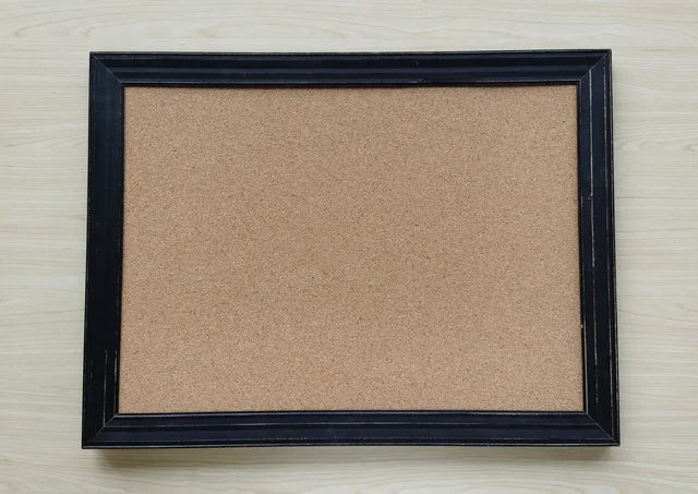 Wooden frame cork board