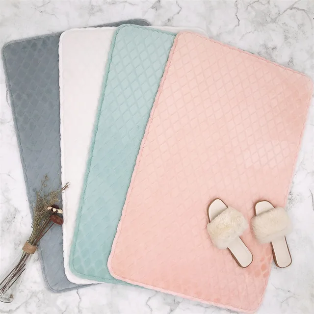 High Quality Custom anti slip memory foam bath slow rebound space memory cotton inner core bath mat
