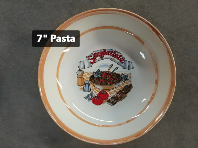 Rice plate, Fruit plate, Pasta plate