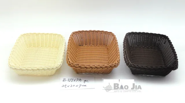 Plastic wicker basket