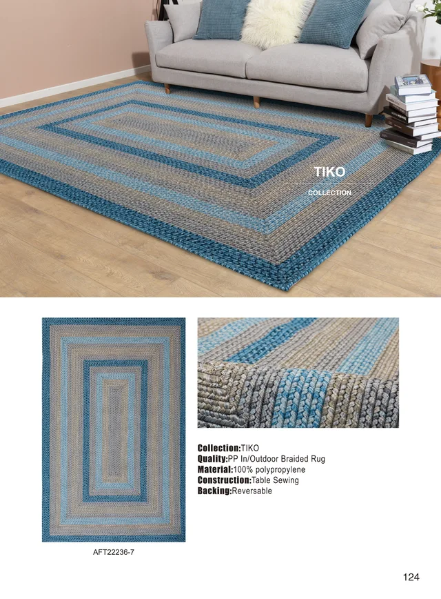 Polypropylene braided rug