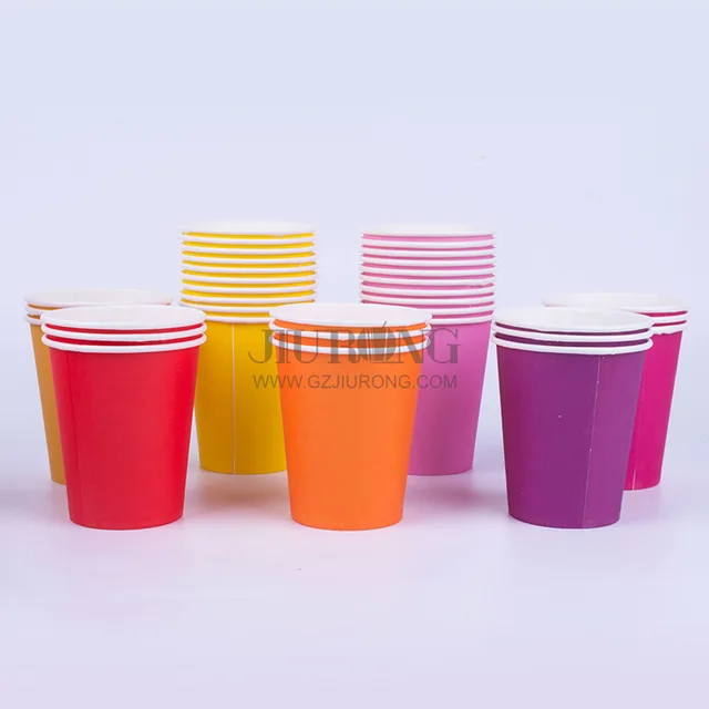 Disposable Multi Colors Single Wall Paper Cup-Eco Friendly