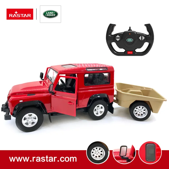 RASTAR R/C 1:14 Land Rover Defender with Trailer License Remote Control RC Car