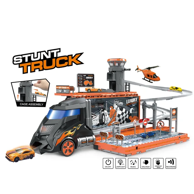 SINOVAN toy factory Trailer Truck Model plastic Die Cast Toy Cars with sound for rc truck