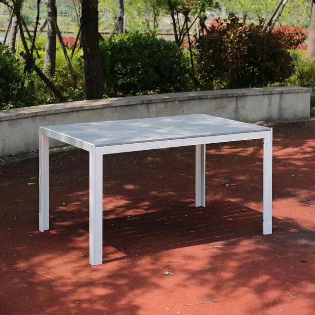 Alu. polywood rectangular table