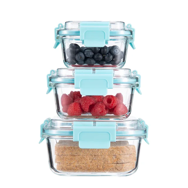 Glass food container