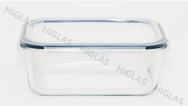 1.8l/1.3l/0.9l Rect. Borosilicate Glass High Food Container With Matt Pp Lid
