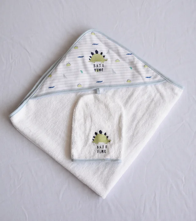 Hooded towel+ mitt