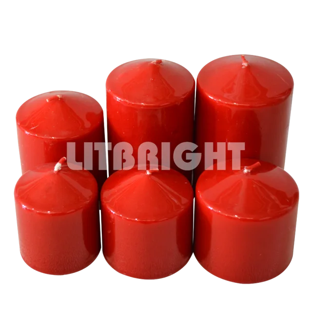 Compressed pillar candle