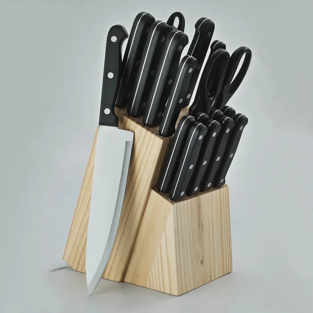 AH16-POM 18pcs POM handle kitchen knife set
