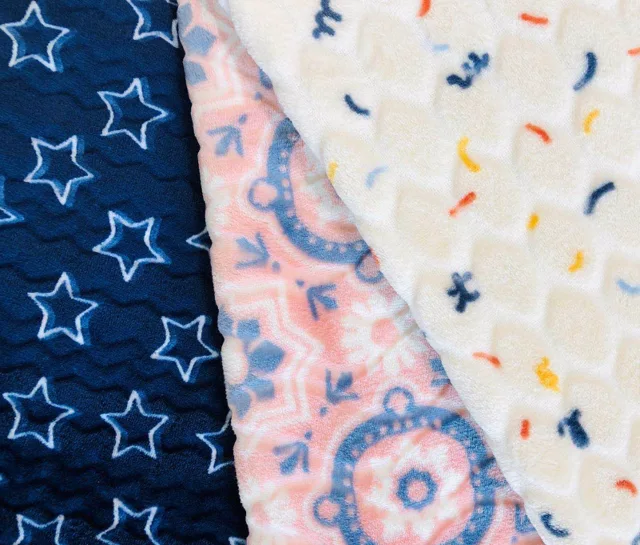 Carved print flannel fleece