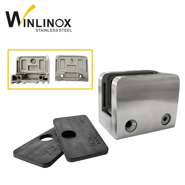 Stainless steel glass fixing clip clamp