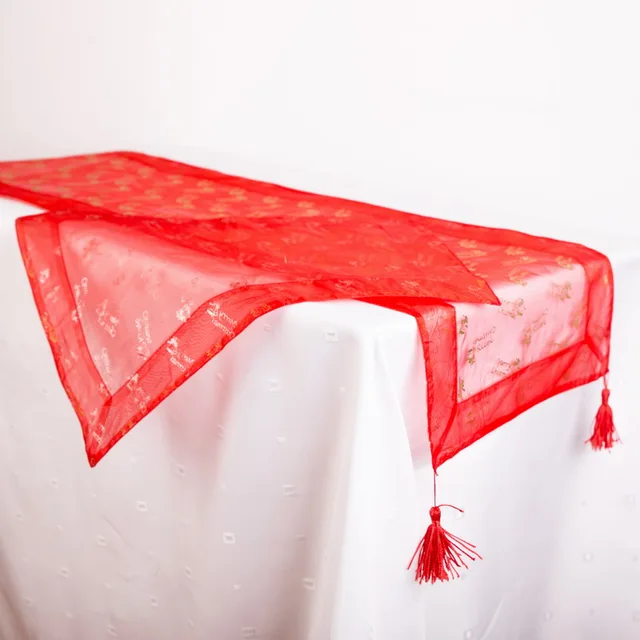 Table runner Xmas organza printing