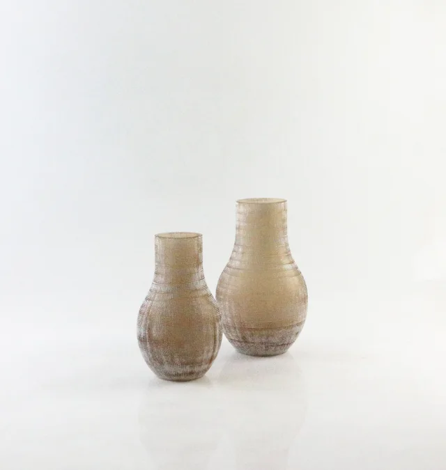 Handmade colored glass vase