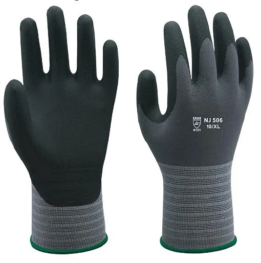 Micro foam nitrile working gloves
