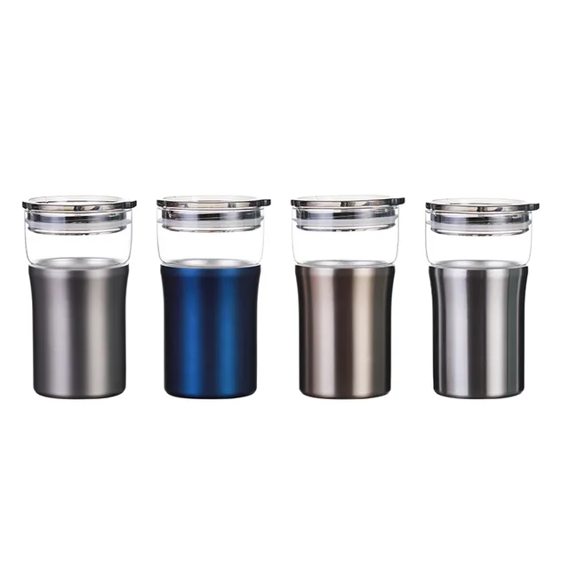 Sinoglass Double Wall Vacuum Insulated Stainless Steel Mug, Beverage glass cup for Beer, Business Coffee Cup