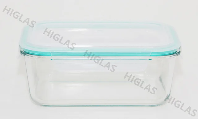1.8l/1.3l/0.9l Rect. Borosilicate Glass High Food Container With Deeper Pp Lid