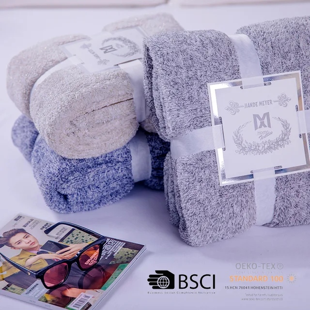 Melange shinning fleece blanket