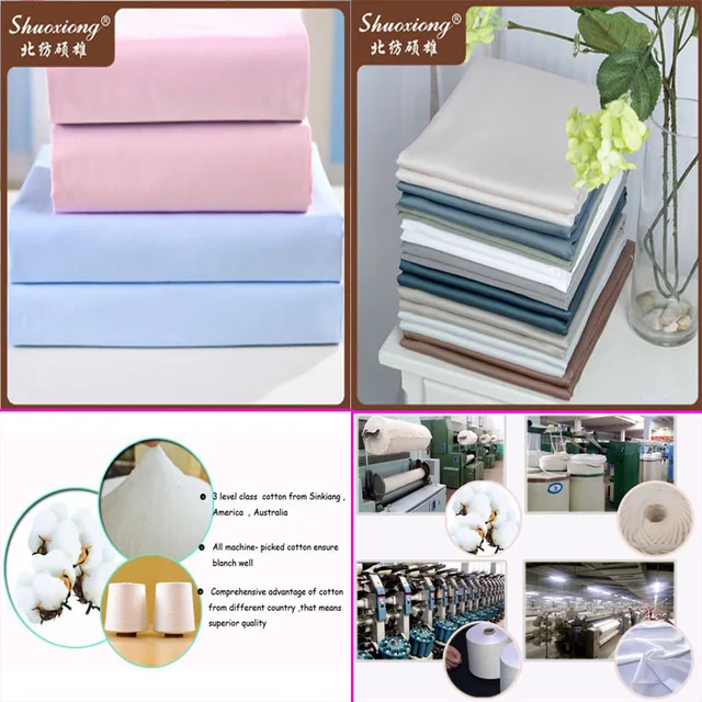 Wholesale 100% cotton 250T-400T hotel bedding fabrics