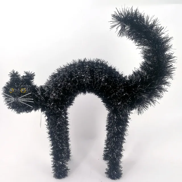 Halloween tinsel 3D Cat Deco.