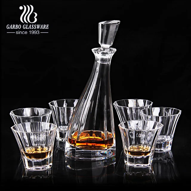 New Design Lead Free Crystal Glass Bottle Whiskey Decanter Crystal Wine Decanter Hot Sell Engraved Crystal Whiskey Decanter Set