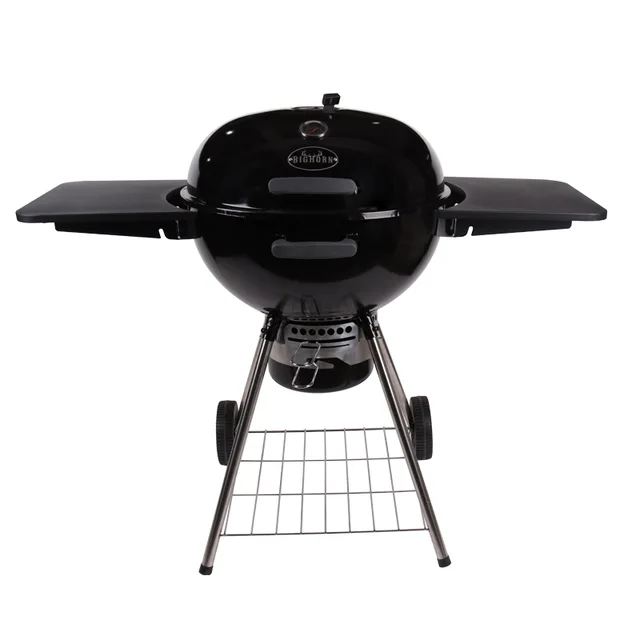 22.5”deluxe charcoal BBQ with 2 sides shelves