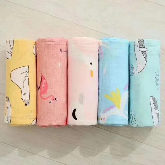 Cotton baby muslin swaddle blanket