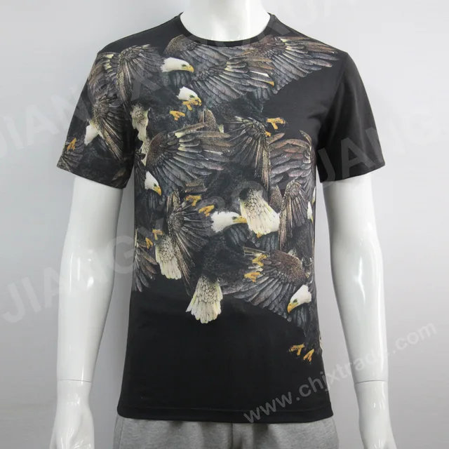 Mens 100%polyester Jersey T-Shirt With Print