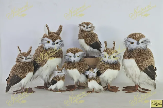 Brown Artificial fur Owl