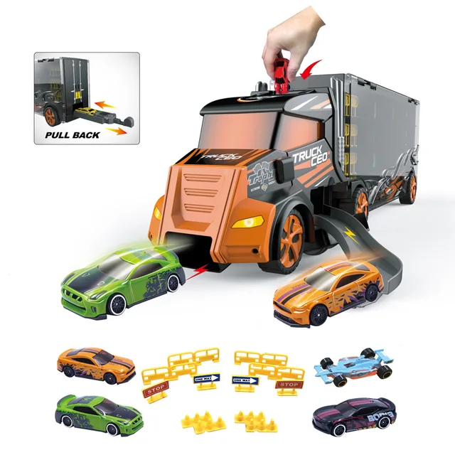 Big transform trailer track truck