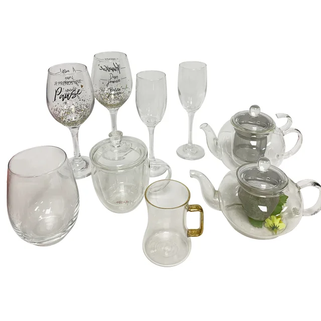 Custom logo Glass wine&cup &tea set