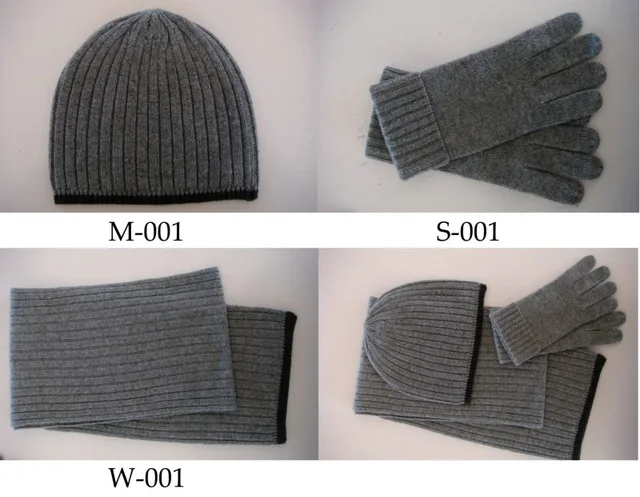 Knitted hat glove scarf 3 sets