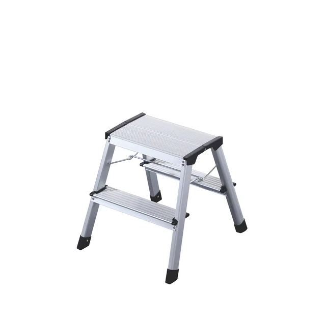 Double sides Aluminium 2 step stool