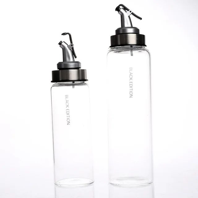 Borosilicate glass oil and juice bottle