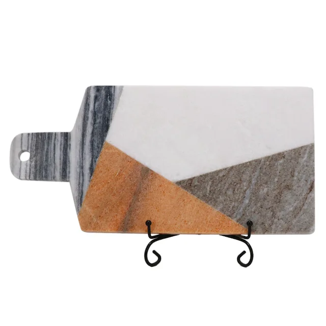 Marble multicolor splicing chopping board cheese plate tray