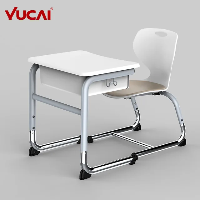 2020 new style single desk with galvanized legs YUCAI