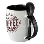 12 oz. Two-Tone Mug w/ Colorful Spoon