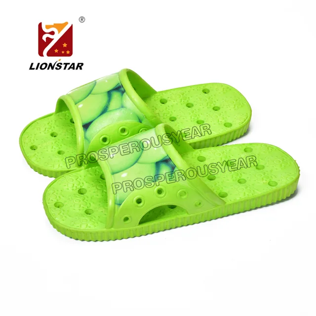Classic printing eva bath water leak slipper