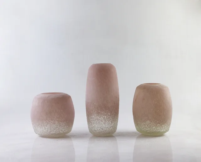 Handmade color glass vase