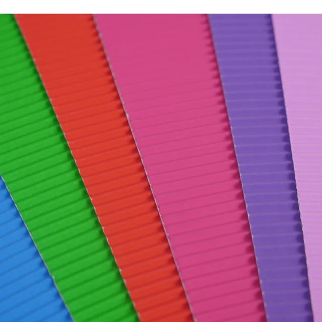 Color corrugated paper
