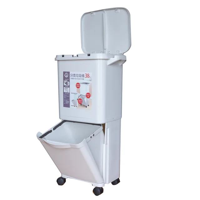Sorting bin.-double LID
