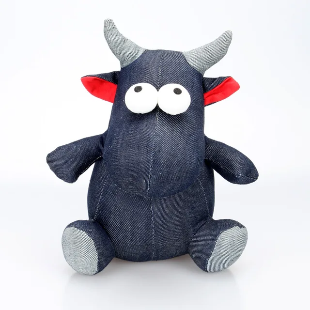 Jean Stuffed Oxe toy for home decoration