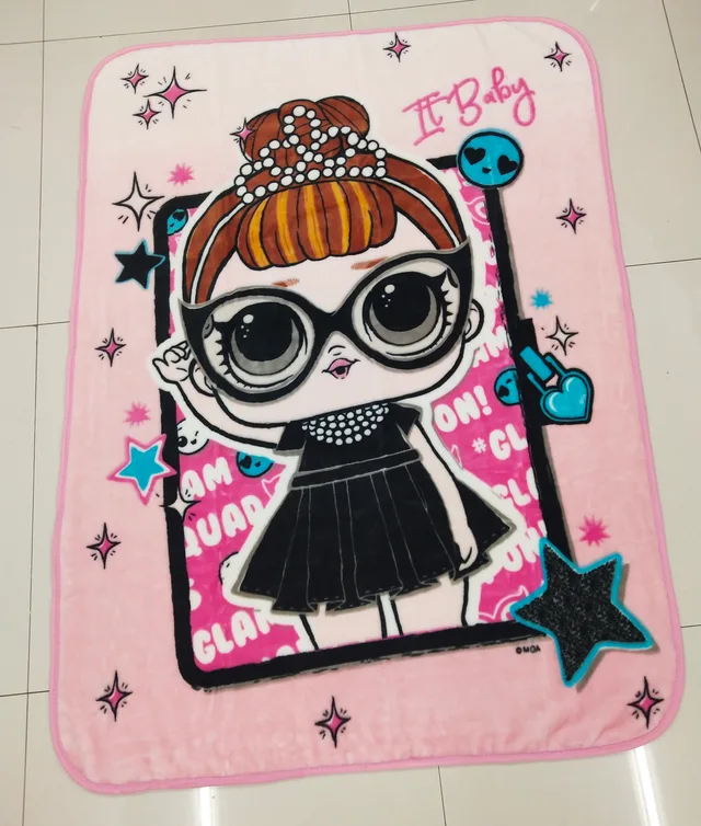 Panel printing raschel blanket