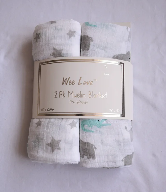 Muslin swaddle 2PK