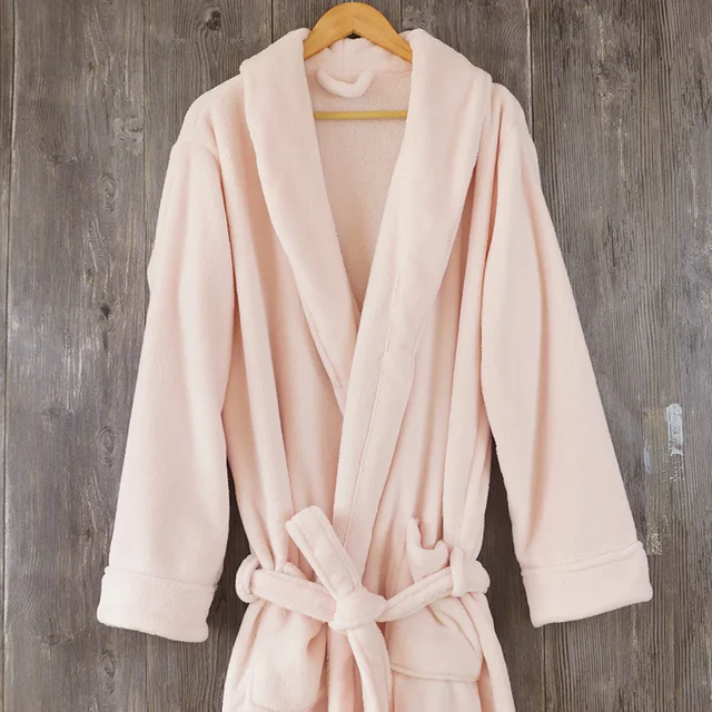 Factory Wholesale 100% Polyester Gift Coral Fleece Bathrobe