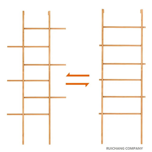Bamboo expansion towel ladder